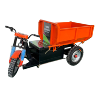Mini-dumper électrique grande capacité, mini-dumper sur chenilles, tricycle électrique de transport à 3 roues