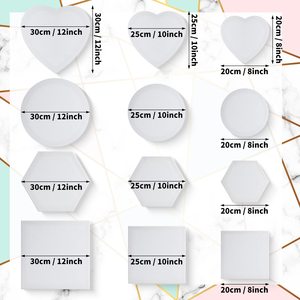 1.6Cm Dày Hình Lục Giác Hình Bầu Dục Trái Tim Bức Tranh Vải Tùy Chỉnh Gỗ Bông Trống Kéo Dài Vải Nghệ Sĩ Vải Bảng - Product Image 3