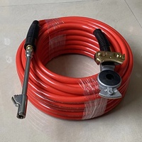 Kits de tuyaux de gonflage d'air pour camion OEM 3/8 "ID 50ft WP 300PSI tuyau de compresseur d'air en PVC avec pince à main et mandrin d'air pour remplir les pneus de voiture