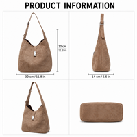Fournisseur de sacs hobo en faux daim en gros, ensemble de 2 sacs à main en cuir végétalien avec faible MOQ 5 pour la distribution mondiale