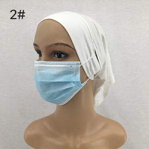 2025 gros multicolore Tube casquette Hijab respirant coton mercerisé Jersey sous-casquette dames solide motif ethnique Bandanas - Product Image 2