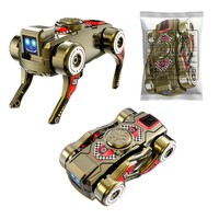 Robot Perro Transformable Mecánico Creativo Dos en Uno, Fidget Spinner Giratorio, Juguete Educativo Sensorial para Aliviar el Estrés para Adultos