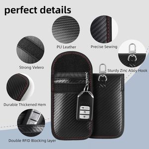 Pochette Faraday pour clé de voiture, protection anti-RFID, anti-vol, anti-piratage, bloqueur de signal - Product Image 2