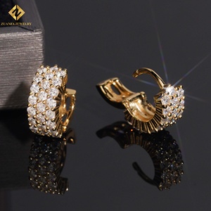 GRA Certificate Pass Diamond <b>Tester</b> Iced Out Mens Fashion 925 Sterling Silver Hoop Earrings - Product Image 5