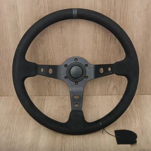 <span class=keywords><strong>Volant</strong></span> de course universel en cuir et aluminium de 14 pouces (355 mm) pour voiture, <span class=keywords><strong>volant</strong></span> sport de <span class=keywords><strong>drift</strong></span> profond avec logo - Product Image 3