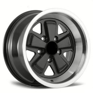 Rines de Aleación Negros Escalonados 5X130 de 16 y 18 Pulgadas 7J 8J para Porsche 964 911 Carrera <span class=keywords><strong>924</strong></span> 930 Turbo 944 972 Cayenne - Product Image 1