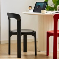 Chaise de salle à manger en teck moderne haut de gamme vintage, style crème empilable, chaise Rey colorée pour bureau à domicile et hôtel