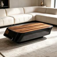 Table basse de salon haut de gamme en bois naturel personnalisable pour villa de luxe et projets commerciaux