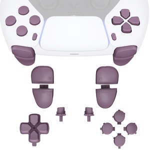 Dark Grayish Violet DIY D-pad R1 L1 R2 L2 Triggers Share Options Face Button Full Set Buttons for PS5 <b>Controller</b> BDM-030/040/050 - Product Image 1