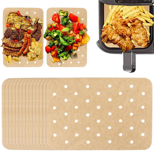 Factory Sales Fiberglass Cloth PTFE Air Fryer Disposable Paper <b>Liner</b> Non-stick Disposable <b>Liners</b> for Air Fryer Oil-proof Paper - Product Image 1