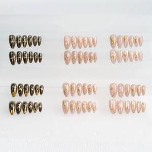 Uñas de presión reutilizables de lujo de alta calidad, armadura de desgaste, uñas postizas, puntas de manicura, juego de uñas artificiales reutilizables, Unas Postizas - Product Image 2