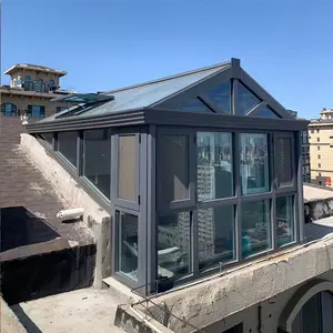 Giardino esterno in vetro stratificato camera di isolamento termico e protezione solare terrazza veranda per hotel villa progetto