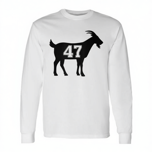 Maglietta a maniche lunghe Goat 47, abbigliamento con messaggio politico - Product Image 2