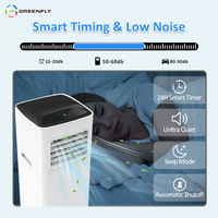 Climatisation portable Mini 5000BTU Affichage LED Contrôle tactile de la pièce Compresseur Ventilateur de refroidissement Purificateur Climatisation mobile