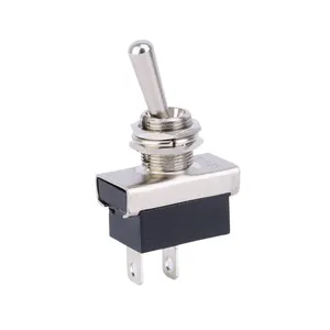 SPST 12mm Electric 3A 250VAC On Off Metal KNX 2 Position Board Spring Return Loaded 12V Toggle Switch