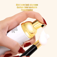Zachte Schuimende Botanische Wimperreiniger Frosted 150ml Broker Wimper Schuimshampoo logo Fles Aangepaste Kit Privélabel
