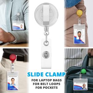 Clip para Tarjetas de Identificación Foska, Fácil de Usar, Extensible hasta Aproximadamente 65 cm, Colorido, con Carrete Retráctil para Sujetar Tarjetas de Identificación - Product Image 6