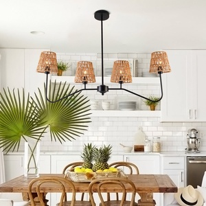 Skd Sunsir phong cách Công Nghiệp Treo đèn với E12/E14 bóng đèn hiện đại Mộc mạc mây Trần Đèn chùm cho phòng khách sử dụng nhà - Product Image 2