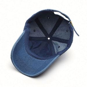 Casquette de baseball en jean délavé vintage de haute qualité, style déchiré - Product Image 6
