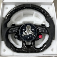 Volant en fibre de carbone forgée avec revêtement en daim et éclairage LED pour Audi TT R8 S3 S4 S5 S6 S7 RS3 RS4 RS5 RS6 A6 C7 RS Q5 Q6 A4 A5 Q7 TTRS Series