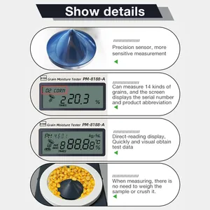 2025 New PM-8188-A Grain Moisture Tester for 30 Kinds Corn Wheat <b>Soybeans</b> Peanuts Cocoa beans Pea Hygrometer Humidity Tester - Product Image 6