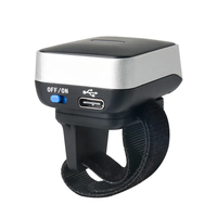 DI9010 Portable QR Barcode Scanner 1D Mini Sans Fil 2.4G Bluetooth 2D Portable Doigt Barcode Lecteur pour Entrepôt Supermarché