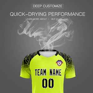 Ensembles d'entraînement de football classiques vert néon personnalisés pour adultes/enfants - Product Image 5