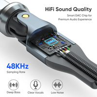 USB-C auf 3,5mm Kopfhöreranschluss-Adapter 10cm Länge 540° Drehbar Handy Laptop zu Kopfhörer Hi-Fi Audio-Kabel