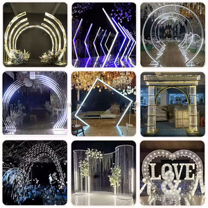 Arco de Cristal para Decoración de Bodas, Estilo Vintage Moderno, Venta al Por Mayor de Fábrica, Tamaño Personalizado - Product Image 6