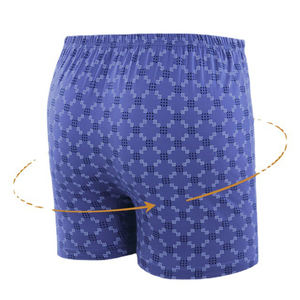 ढीले आरामदायक पैंट उच्च लोचदार ओवरसाइज और आकार पुरुषों के अंडरवियर शुद्ध कपास मध्यम आयु वर्ग और बुजुर्ग पुरुष मुक्केबाज - Product Image 4