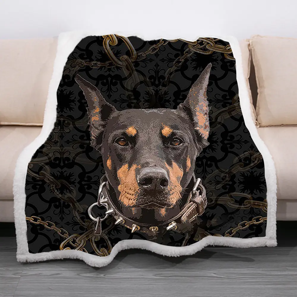 Custom Hond Sherpa Gooien Fleece Deken Quilt Flanellen Deken Tv Deken Voor De Winter