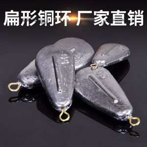 Plomada Plana Aohu de 30g, 40g, 50g, 60g, 80g, 100g, 120g con Anzuelo Giratorio para Pesca de Fondo - Product Image 3