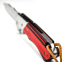 Cuchillo Plegable Táctico de Supervivencia con Mango de Madera y Acero 440c, Muestra Gratuita Personalizada - Cuchillo de Bolsillo Resistente para Camping y Caza