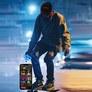 Casquette de baseball à LED, chapeaux lumineux, chapeaux de fête d'anniversaire, Bluetooth, lumière RVB, panneau d'affichage LED lumineux, chapeau avec écran LED - Product Image 1