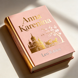 Anna Karenina de Leo Tolstoï, couverture rigide en cuir de qualité supérieure, estampage à chaud, impression offset, impression de logo personnalisée OEM, vente en gros directe d'usine - Product Image 2
