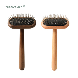 <span class=keywords><strong>Brosse</strong></span> pour chat de haute qualité avec poils de sanglier et manche en bois <span class=keywords><strong>brosse</strong></span> à cheveux de qualité professionnelle pour le toilettage quotidien d'animaux domestiques vente en gros OEM ODM - Product Image 3