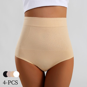 Tanga <span class=keywords><strong>de</strong></span> Cintura Alta sin Costuras para Mujer, Estilo Europeo y Americano, Nylon <span class=keywords><strong>de</strong></span> Alta Elasticidad, Moldeadora, Transpirable, Cómoda, Talla Grande - Product Image 3