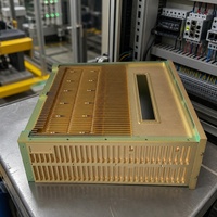 Boîtier électronique en alliage d'aluminium anodisé or pour dissipateur thermique CNC industriel de haute précision