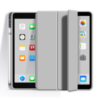 Étui de protection pour tablette avec support à trois volets et protection anti-chute pour iPad 10.2 Pro 11 Air4 TPU+Cuir