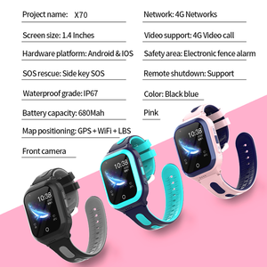 นาฬิกาอัจฉริยะสำหรับเด็ก DF70ป้องกันการสูญหายสายรัดข้อมืออัจฉริยะ4G GPS สำหรับเด็กติดตามการนอนหลับเครื่องติดตามการออกกำลังกาย - Product Image 5