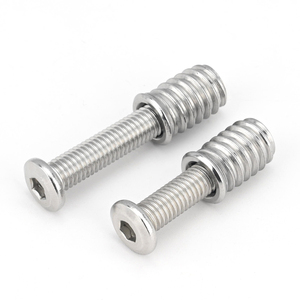 304 Stainless Steel Furniture Screws M4-M8 Internal External Thread Connectors for <b>Bed</b> Table Chair Cabinet - Product Image 1