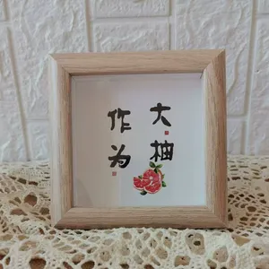 New Mini Khung Ảnh Gỗ Đồ Trang Trí Vuông DIY Khung Hình Ảnh Tường Nghệ Thuật Bằng Gỗ Tranh Gắn Hiển Thị Quà Tặng Thủ Công - Product Image 3