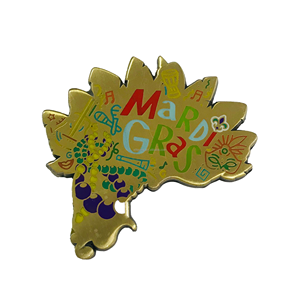 Pièces de monnaie personnalisées en zinc 3D à grain de bois imprimées en UV de forme irrégulière - Design de masque mystérieux de bête de haute qualité - Product Image 2