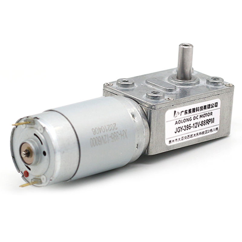 JGY-395 12vブラシDCモーターセルフロックオールメタルギアタービンウォームギアモーターDCリデューサー