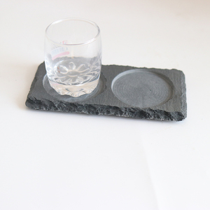 Support <span class=keywords><strong>en</strong></span> pierre de haute qualité 20x12cm, bouteille rectangulaire <span class=keywords><strong>en</strong></span> ardoise avec bord brut, <span class=keywords><strong>plaque</strong></span> de <span class=keywords><strong>liège</strong></span> vierge avec trou pour détails de présentation de boissons - Product Image 6