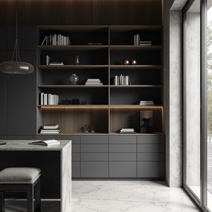 Set Moderno di Alta Gamma Personalizzato con Libreria Silenziosa, Mobile Decorativo, Scrivania ad <span class=keywords><strong>Angolo</strong></span>, Sedia per <span class=keywords><strong>Soggiorno</strong></span> - Product Image 1