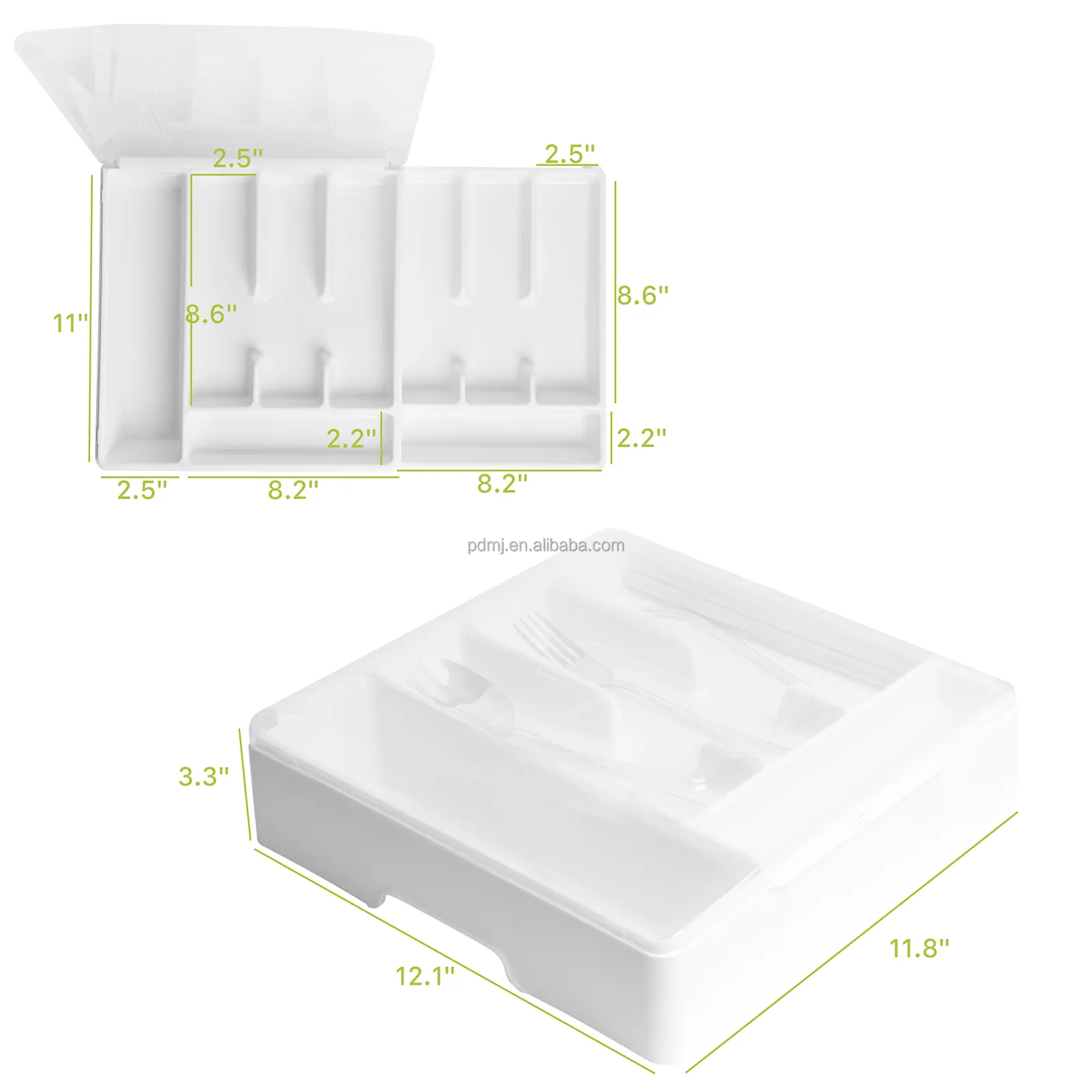 Ready To Ship Ready Stock Tableware Drawer Storage Box Kitchen Cutlery Tray Drawer Organizer Container Knife Fork Spoon