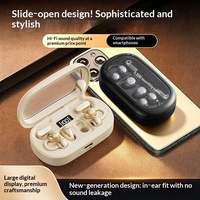 TWS Gaya Baru 2026, Earbud Nirkabel 3-in-1 Desain Pengait Telinga Konduksi Tulang Suara Berkualitas Tinggi, Enam Earbud, Aksesori Ponsel