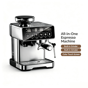 Macchina per <span class=keywords><strong>Caffè</strong></span> Espresso Tutto-in-Uno HY in Acciaio Inox con Schermo Touch, 20 Bar, Macinacaffè, Serbatoio da 2L, per Casa e Ufficio, Prepara Americano e <span class=keywords><strong>Latte</strong></span> - Product Image 3