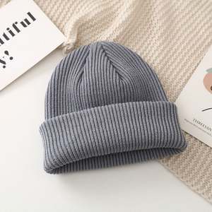 Bonnet en tricot unisexe personnalisé avec logo, en acrylique, à revers, vierge, pour hommes et femmes, vente en gros - Product Image 6